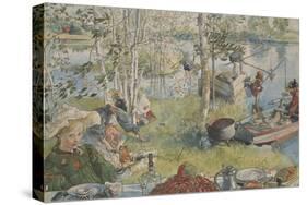 Crayfishing, from 'A Home' series, c.1895-Carl Larsson-Stretched Canvas