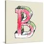 Crayon Alphabet, Hand Drawn Letter B-Andriy Zholudyev-Stretched Canvas