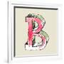 Crayon Alphabet, Hand Drawn Letter B-Andriy Zholudyev-Framed Premium Giclee Print