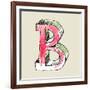 Crayon Alphabet, Hand Drawn Letter B-Andriy Zholudyev-Framed Premium Giclee Print