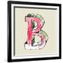 Crayon Alphabet, Hand Drawn Letter B-Andriy Zholudyev-Framed Premium Giclee Print