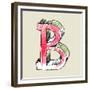 Crayon Alphabet, Hand Drawn Letter B-Andriy Zholudyev-Framed Premium Giclee Print