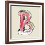 Crayon Alphabet, Hand Drawn Letter B-Andriy Zholudyev-Framed Art Print