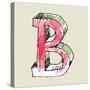 Crayon Alphabet, Hand Drawn Letter B-Andriy Zholudyev-Stretched Canvas