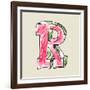 Crayon Alphabet, Hand Drawn Letter R-Andriy Zholudyev-Framed Art Print