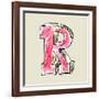 Crayon Alphabet, Hand Drawn Letter R-Andriy Zholudyev-Framed Art Print