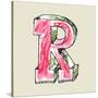 Crayon Alphabet, Hand Drawn Letter R-Andriy Zholudyev-Stretched Canvas