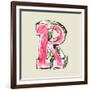 Crayon Alphabet, Hand Drawn Letter R-Andriy Zholudyev-Framed Art Print