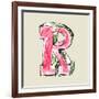 Crayon Alphabet, Hand Drawn Letter R-Andriy Zholudyev-Framed Art Print