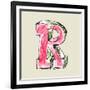 Crayon Alphabet, Hand Drawn Letter R-Andriy Zholudyev-Framed Art Print