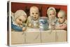 Crazed Babies with Condensed Milk-null-Stretched Canvas