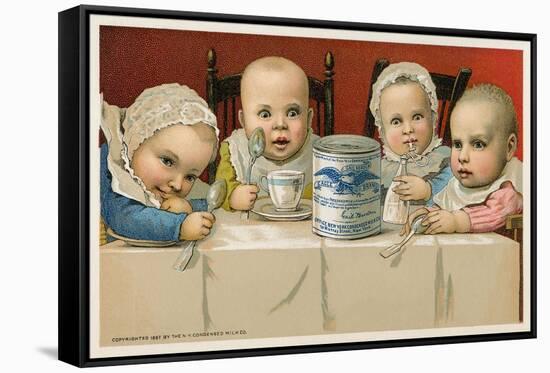 Crazed Babies with Condensed Milk-null-Framed Stretched Canvas