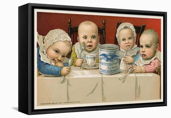 Crazed Babies with Condensed Milk-null-Framed Stretched Canvas