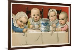 Crazed Babies with Condensed Milk-null-Framed Art Print