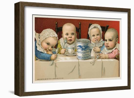 Crazed Babies with Condensed Milk-null-Framed Art Print