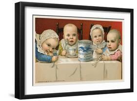 Crazed Babies with Condensed Milk-null-Framed Art Print