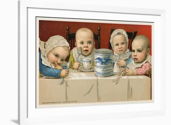 Crazed Babies with Condensed Milk-null-Framed Premium Giclee Print