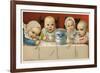 Crazed Babies with Condensed Milk-null-Framed Art Print