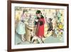 Crazy Cats at Card Store-null-Framed Art Print