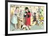 Crazy Cats at Card Store-null-Framed Art Print