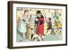 Crazy Cats at Card Store-null-Framed Art Print