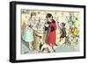 Crazy Cats at Card Store-null-Framed Art Print