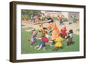 Crazy Cats at Play-null-Framed Art Print