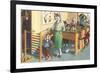 Crazy Cats at School-null-Framed Art Print