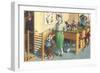 Crazy Cats at School-null-Framed Art Print