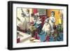 Crazy Cats at the Barber Shop-null-Framed Art Print