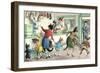 Crazy Cats at the Butcher Shop-null-Framed Art Print