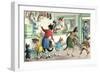 Crazy Cats at the Butcher Shop-null-Framed Art Print