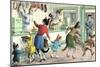 Crazy Cats at the Butcher Shop-null-Mounted Art Print