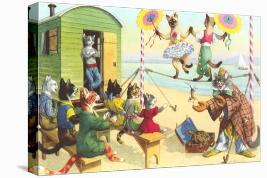 Crazy Cats at the Circus-null-Stretched Canvas