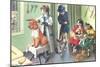 Crazy Cats at the Dog Groomer-null-Mounted Art Print