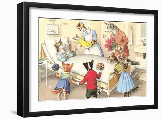 Crazy Cats at the Hospital-null-Framed Art Print