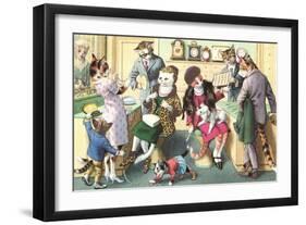 Crazy Cats at the Jewelry Store-null-Framed Art Print