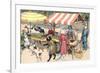 Crazy Cats at the Market-null-Framed Art Print