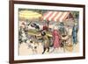 Crazy Cats at the Market-null-Framed Art Print