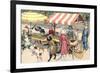 Crazy Cats at the Market-null-Framed Art Print