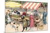 Crazy Cats at the Market-null-Mounted Art Print
