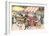 Crazy Cats at the Market-null-Framed Art Print