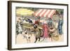 Crazy Cats at the Market-null-Framed Art Print