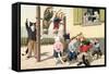 Crazy Cats at the Playground-null-Framed Stretched Canvas