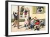 Crazy Cats at the Playground-null-Framed Art Print