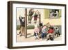 Crazy Cats at the Playground-null-Framed Art Print