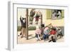 Crazy Cats at the Playground-null-Framed Art Print