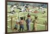 Crazy Cats at the Track Meet-null-Framed Art Print