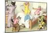 Crazy Cats Bedtime-null-Mounted Art Print