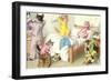 Crazy Cats Bedtime-null-Framed Premium Giclee Print